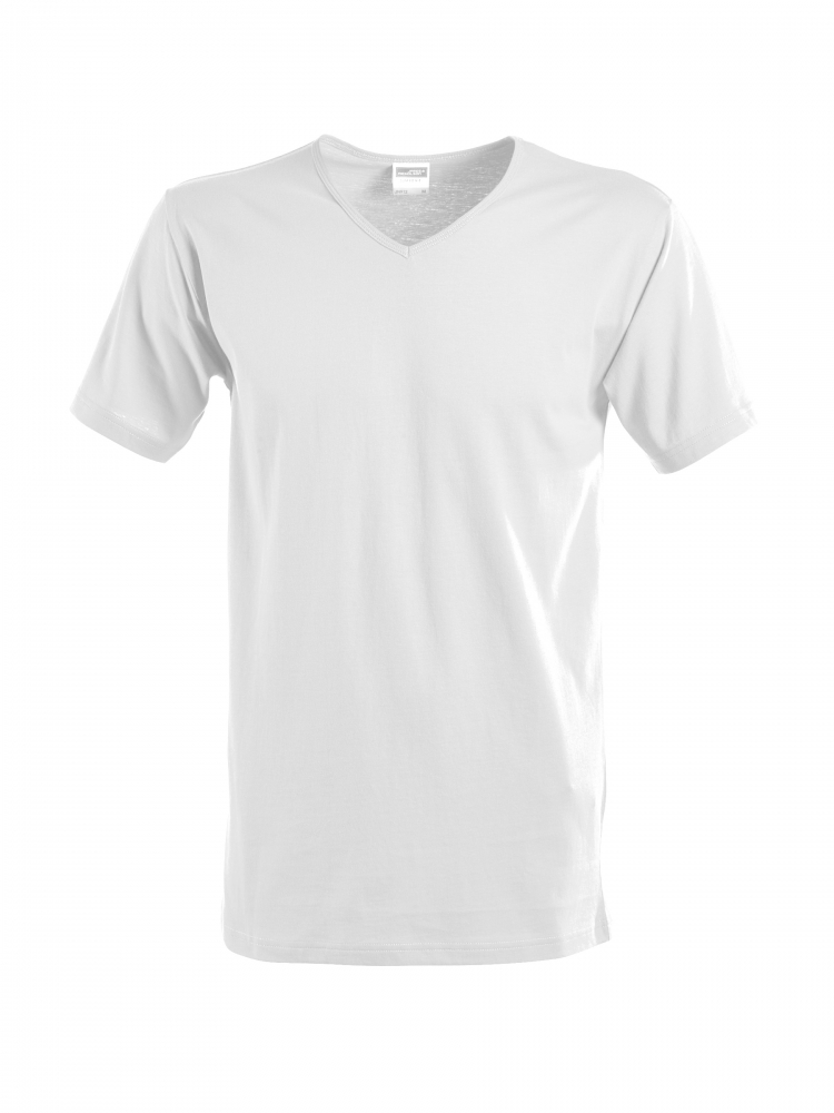 Мъжка тениска с деколте (S, White)