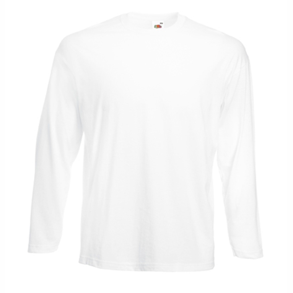 Тениска дълъг ръкав мъжка (S, White)